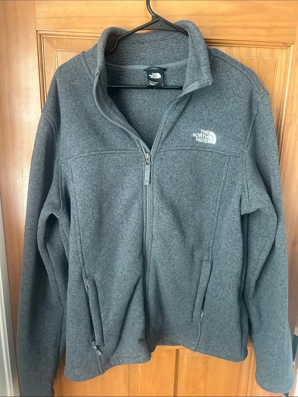 The North Face Charcoal Gray Full-Zip Fleece Jacket